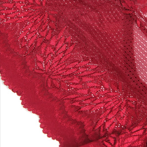 Heart Burgundy Lace Panty (12-14) Xl