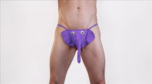 Load image into Gallery viewer, Men&#39;s Purple Elephant G-string
