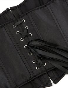 Black Boned Corset Ribbon Halter (14-16) 3xl