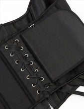 Load image into Gallery viewer, Black Boned Corset Ribbon Halter (14-16) 2xl
