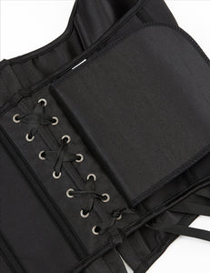 Black Boned Corset Ribbon Halter (14-16) 3xl