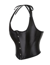 Load image into Gallery viewer, Black Boned Corset Ribbon Halter (14-16) 3xl
