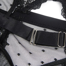 Load image into Gallery viewer, Black Lace Hollow Suspender Bodysuit(12-14) Xl
