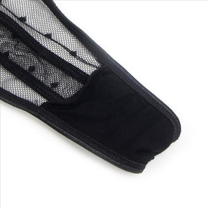 Black Lace Hollow Suspender Bodysuit(12-14) Xl