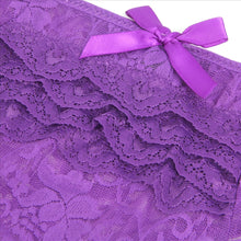 Load image into Gallery viewer, Purple Crotchless Lace Panty (14-16) 2xl

