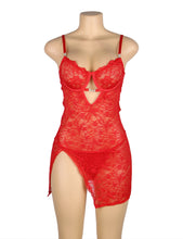 Load image into Gallery viewer, Red Lace Chemise W/underwire (20-22) 5xl
