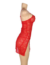 Load image into Gallery viewer, Red Lace Chemise W/underwire (20-22) 5xl
