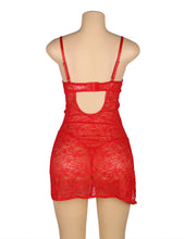 Load image into Gallery viewer, Red Lace Chemise W/underwire (16-18) 3xl
