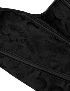Black Embossed Halter Corset (14-16) 2xl