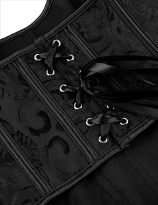 Black Embossed Halter Corset (14-16) 2xl