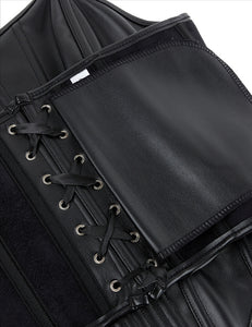 Black Zippered Corset (12-14) Xl