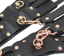 Load image into Gallery viewer, Faux Leather Wrist Cuffs Rose Gold Hardware
