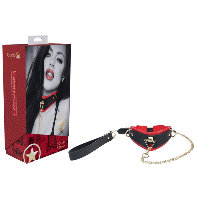 Ouch! Milan Collection - Collar With Leash