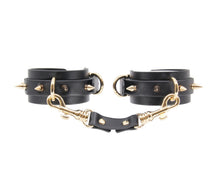 Load image into Gallery viewer, Spiked Faux Leather Wrist Cuffs Gold
