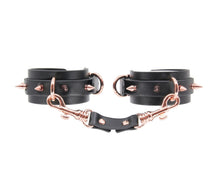 Load image into Gallery viewer, Spiked Faux Leather Wrist Cuffs Rose Gold
