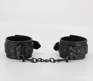 Leather & Lace Wrist Cuffs Black