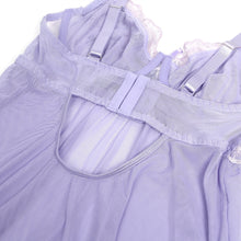 Load image into Gallery viewer, Purple Embroidered Underwire Babydoll (10-12) L
