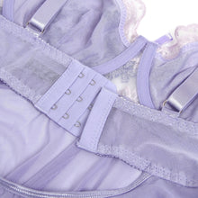 Load image into Gallery viewer, Purple Embroidered Underwire Babydoll (10-12) L
