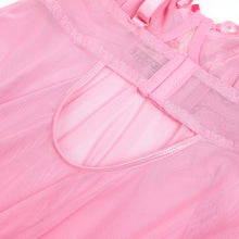 Load image into Gallery viewer, Pink Embroidered Underwire Babydoll (12-14) Xl
