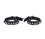 Unlined Leather Wrist Restraints With Spikes