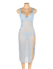 Load image into Gallery viewer, Split Thigh Butterfly Dress Blue (12) L
