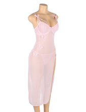 Load image into Gallery viewer, Split Thigh Butterfly Dress Pink (18) 3xl
