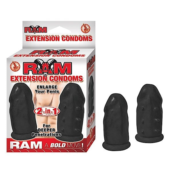 Ram Extension Condoms - Black