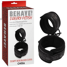 Load image into Gallery viewer, Behave! Tempt Him Hand Cuffs Black
