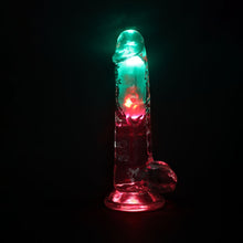 Load image into Gallery viewer, Realrock 8'' Led Vibrating Dong W/balls
