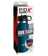 Load image into Gallery viewer, Pdx Plus Fuck Flask Private Pleaser Blue/ Brown

