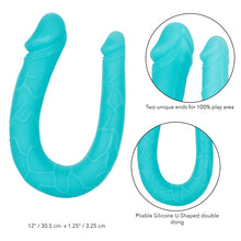Load image into Gallery viewer, Silicone Double Dong Ac/dc Dong - Teal
