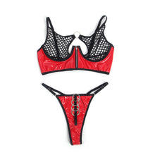 Load image into Gallery viewer, Red Wetlook &amp; Mesh Set (18) 3xl
