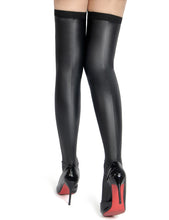 Load image into Gallery viewer, Black Matte Pu Tights Size L-2xl

