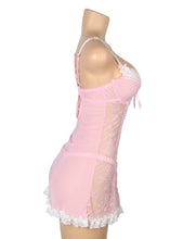 Load image into Gallery viewer, Pink W/white Ruffle Teddy (14-16) 2xl

