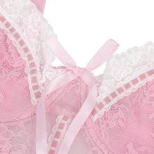 Load image into Gallery viewer, Pink W/white Ruffle Teddy(16-18) 3xl
