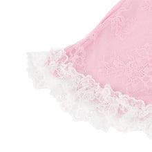 Load image into Gallery viewer, Pink W/white Ruffle Teddy (10-12) L
