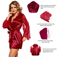 Load image into Gallery viewer, Red Satin Kimono (8-10) M
