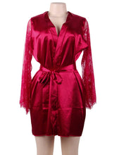 Load image into Gallery viewer, Red Satin Kimono (8-10) M
