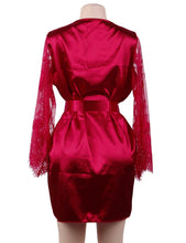 Load image into Gallery viewer, Red Satin Kimono (8-10) M
