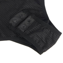 Load image into Gallery viewer, Black Bell Sleeve Teddy (8-10) M
