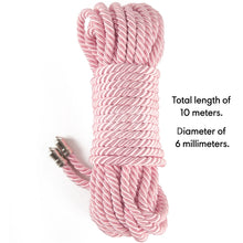 Load image into Gallery viewer, Rebellion Reign Rose 10m Silky Bondage Rope Pink
