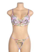Load image into Gallery viewer, Purple Embroidered Bra Set (12-14) Xl
