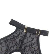 Load image into Gallery viewer, Flocked Halter Bodysuit Black (14-16) 2xl
