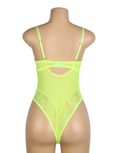 Load image into Gallery viewer, Lace Push Bodysuit Green (10-12) L
