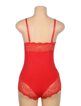 Load image into Gallery viewer, Red Modal And Lace Bodysuit (8-10) M
