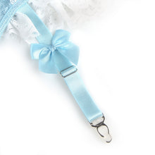 Load image into Gallery viewer, Lace Bodysuit Cyan Suspender Bows (16-18) 3xl

