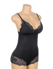 Load image into Gallery viewer, Black Modal And Lace Bodysuit(16-18) 3xl
