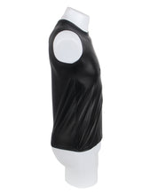 Load image into Gallery viewer, Men Black Wetlook Sleeveless Top L
