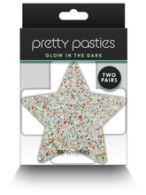 Load image into Gallery viewer, Pretty Pasties Star And Cross Glow 2 Pair
