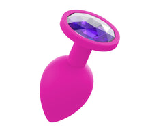 Load image into Gallery viewer, Small Silicone Pink Butt Plug Gem
